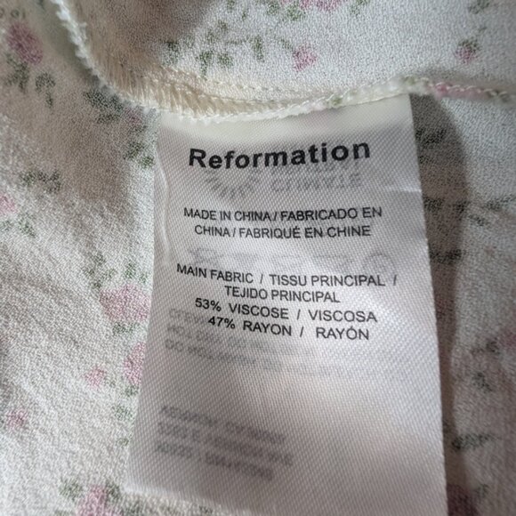 Pre-owned Reformation White Floral Dress - Picture 7 of 8